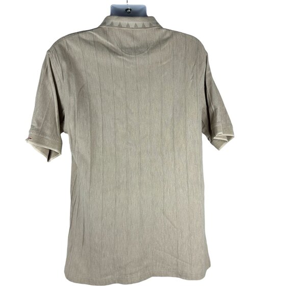 Greg Norman Collection Mens Beige Polo Shirt Size L Cotton & Polyester - Picture 2 of 5